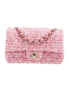 Chanel Shoulder BagBy Virginie ViardPink TweedInterlocking CC Logo, Quilted Pattern, Chain-Link Accent & Tweed PatternGold-Tone HardwareChain-Link Shoulder StrapsLeather Lining & Three Interior PocketsTurn-Lock & Flap Closures at FrontIncludes Dust Bag