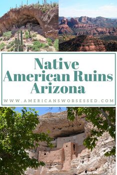 native american ruins in arizona with text overlay