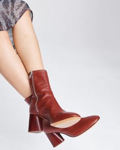 Fei Stacked Heel Ankle Boot in Russet Red | rag & bone Fall Season Leather Sole Ankle Heeled Boots, Fall Ankle Heeled Boots With Leather Sole, Fall Ankle Boots With Leather Sole, Brown Low Heel Boots With Sculpted Heel, Brown Boots With Sculpted Low Heel, Low Heel Boots With Sculpted Heel For Work, Fall Heeled Boots With Sculpted Low Heel, Fall Boots With Sculpted Low Heel, Brown Mid-calf Boots With Sculpted Heel For Fall