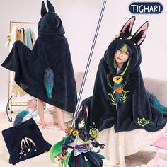 Anime Game Genshin Impact Cosplay Cloaks are soft and comfy. Wearing this well-designed, high-quality home wear keeps you warm and engaged into the game. Pick your favorite character among the choices of Hu Tao, Alhaitham, Nahida, Kaeya, Wanderer, Tighari and Many Leaves. All capes come with eye-catching hoodies. The cloaks are for unisex and perfect for party or gathering with different themes. They are also Flannel Blankets or Plush Sleepwear. Winter Hooded Anime Cosplay Costume, Winter Anime Cosplay Costume With Hood, Anime Style Hooded Cosplay Costume For Halloween, Hooded Anime Cosplay Costume For Halloween, Anime Style Hooded Cosplay Costume, Harajuku Long Sleeve Halloween Costume, Harajuku Style Cosplay Costume For Winter, Winter Anime Cosplay Costume, Harajuku Style Long Sleeve Cosplay Costume For Halloween