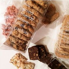 there are many different types of cookies in the package