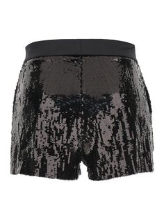 Shorts Black Middle waist Front concealed closure Two side pockets Sequin Tech fabric Regular fitComposition: 100% POLYESTER Black Sequin Shorts, Sequin Pattern, Sequin Design, Zegna Shoes, Zimmermann Dress, Sequin Shorts, Pleats Please Issey Miyake, Saint Laurent Shoes, Yoga Wear