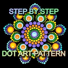 the words, step by step dot art pattern