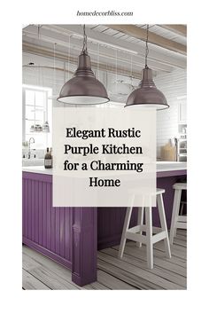 rustic purple kitchen