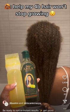 Healthy Hair Routine For Black Women, Hair Growth Tips For Black Women, Dabur Amla Hair Oil, Shower Hacks, Hair Journey Tips