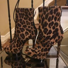 Brian Atwood Cheetah Hair Boots. Good Condition Cheetah Hair, Brian Atwood Shoes, Brian Atwood, Limited Time, Bootie Boots, Ankle Boots, Women Shoes, Boots, Hair