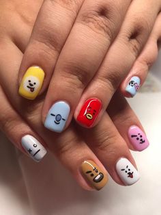 Korean Nail Art, Trendy Nail Art, Minimalist Nails, Nail Arts, Chrome Nails, Green Nails