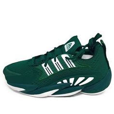 Adidas Crazy BYW 2.0 'Team Dark Green' FV7108 (SNKR/Retro/Basketball/Wear-resistant) Retro Basketball Shoes With Boost Midsole For Light Sports, Green Sporty Basketball Shoes For Streetwear, Sporty Green Basketball Shoes For Streetwear, Collegiate Basketball Shoes With Boost Midsole, Collegiate Basketball Shoes With Boost Midsole For Sports, Retro Green Adidas Sneakers, Collegiate Low-top Basketball Sneakers, Green High-top Basketball Sneakers, Green Breathable Basketball Shoes For Light Sports