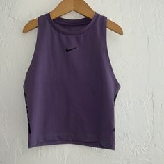 Nike Xs Purple Condition: Excellent Material: Polyester Unused Tops Nike, Nike Purple, Nike Pros, Nike Tops, Workout Tops, Color Purple, Dri Fit, Nike Women, Womens Tops