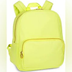 Bnwt Stoney Clover Lane Classic Mini Backpack In Lime Sold Out! Designed For Kids (But Sometimes Worn By Adults Too,) The Classic Mini Backpack Is A Must-Have For Heading To School Or For Trips Near & Far! Fill It With School Supplies Or A Change Of Clothes Or Shoes. Don't Miss The Super-Helpful Water Bottle Holder On The Side. *This Backpack Is Often Worn By Adults, But Is Fit For A Child* Dimensions 13” H X 11” W X 5” D, 2.75" Handle Drop, 22.75" Adjustable Strap Materials Nylon, Zip At Top, L Preppy Backpack, Lime Color, Stoney Clover Lane, Colorful Backpacks, Stoney Clover, Water Bottle Holder, Cell Phone Holster, Bottle Holder, Walker Boots