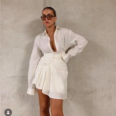 Mimii London Deconstructed Shirt Dress Beautiful Dress Worn Once Dry Cleaned Large Deconstructed Fashion, Deconstructed Shirt, Deconstruction Fashion, Simple White Dress, Fashion Queen, Stylish Skirts, Goth Dress, London Dresses, Fashion Tv