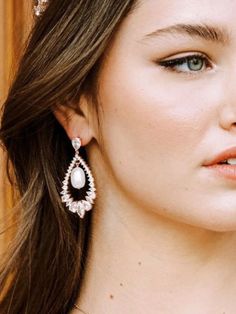 Delicate pearl drop bridal earrings that can be worn after your wedding day! | earrings, wedding earrings, bridal earrings, bridal drop earrings, pearl drop earrings, diamond earrings, bridal jewelry, wedding jewelry, fashion jewelry, fine jewelry, glam bride, glam bride to be, bridal look, bridal ensemble, future bride, luxury bridal accessories, wedding jewelry and accessories, #bridalaccessories #bridaljewelry #bridalearrings #dropbridalearrings #bridalearrings #weddingjewelry Pearl Drop Bridal Earrings, Wedding Jewelry And Accessories, Drop Bridal Earrings, Bridal Drop Earrings, Diamond Headband, Pearl Drop Earrings Bridal, Glam Bride, Bridal Statement Earrings, Pearl Drop Necklace