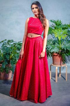 Sangeet Night, Stylish Baby Girls, Crop Top Lehenga, Two Piece Gown, Stylish Crop Top, Frock Dress, Spice It Up, Simple Girl