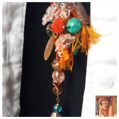 🐣. Offer Xtras! Statement necklace with earrings ,sari silk ,copper, teal and orange for $58.5 #ArtisanJewelry #GirlfriendGift #SariSilk #MomGift #UniqueJewelry #UniqueGift #OrangeNecklace #FallNecklaceSet #MotherGift #StatementNecklace Bohemian Orange Beaded Necklace For Festive Occasions, Orange Bohemian Necklace, Bohemian Wire Wrapped Beaded Necklaces For Party, Bohemian Orange Necklaces For Festive Occasions, Bohemian Orange Necklace For Festive Occasions, Bohemian Orange Copper Necklace, Wood Dangle Earrings, Teal And Orange, Sari Ribbon