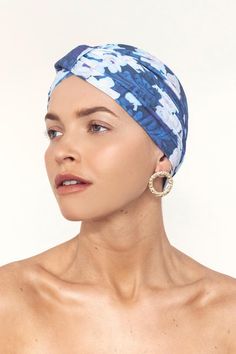 Vintage Turban Shower Cap in Villa Camelia - L'Atelier Global Hair Towel Wrap, Vintage Hollywood Glamour, Shower Caps, Everyday Luxury, Turban Style, Hair Towel, Shower Cap, Frizz Free, Very Long Hair