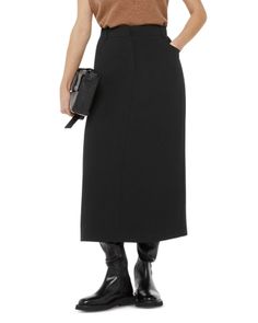 Whistles Petite Abigail Tailored Midi Skirt Black Midi Skirt, Midi Skirt, Pick Up, In Store, Buy Online, Skirt, Free Shipping, Black