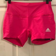 Nwt, Price Is Firm. Adidas Summer Activewear With Built-in Shorts, Adidas Activewear With Built-in Shorts For Summer, Adidas Summer Activewear Shorts, Pink Adidas Activewear For Spring, Fitted Pink Adidas Activewear, Pink Adidas Athleisure Shorts, Adidas Pink Athleisure Shorts, Adidas Pink Shorts For Spring, Pink Adidas Sporty Activewear