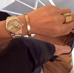 Gold Watches, Cartier Love Bracelet, Love Bracelets, Michael Kors Watch, Luxury Jewelry, Gold Watch