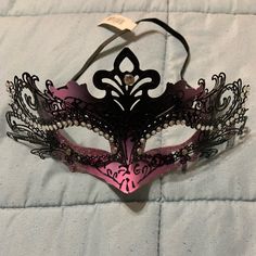 Nwt Mask. Never Used. Super Cute Fitted Masquerade Mask For Carnival Party, Masquerade Suit, Maskerade Mask, Masquerade Party Themes, Pink Masquerade Mask, Masquerade Outfit Ideas, Masquerade Party Mask, Mask Project, Masquerade Outfit