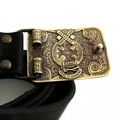 Leather belt with ornamental belt buckle "Zharda" || For both men and women || Handmade&processed || Vintage Belt Buckles With Belt For Gift, Artisan Engraved Belt Buckles As Gift, Artisan Engraved Belt Buckles For Gifts, Antique Adjustable Belt Buckles For Gifts, Vintage Brass Buckle Belt Buckles As Gift, Vintage Belt Buckle As Gift, Handmade Artisan Belts For Gifts, Handmade Artisan Belt As Gift, Vintage Belts With Brass Buckle For Gift