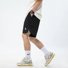 Hipsn - Baggy Sports Shorts Men Summer Beach Outdoor Quick Drying Gym Basketball Running Korean Streetwear Casual Embroider 1Measurement In CM size Waist Hips Length M 72 110 44 L 74 114 45 XL 76 118 46 2XL 78 122 47 3XL 80 126 48 Gym Basketball, Korean Streetwear, Streetwear Casual, Men Summer, Shorts Men, Sports Shorts, British Indian, British Style, Sport Shorts