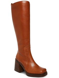 Andiee Womens Faux Leather Tall Knee-High Boots Dress Boots Women, Tan Leather Boots, Leather Boot Shoes, Size 11 Heels, Stylish Boots, Wide Calf Boots, Comfortable Boots, Thigh High Boots, Platform Boots