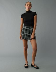 AE It Knit Plaid Skort Knit Plaid, Plaid Skort, White Jeans Men, Preppy Plaid, Athletic Fit Jeans, Graphic Tee Dress, Curvy Jeans, Window Shopping, Plaid Mini Skirt