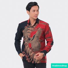 This Mens T-Shirts item is sold by ViraEthnicShop. Ships from Indonesia. Listed on Jan 28, 2024 Black Long Sleeve Shirt With Batik Print, Black Long Sleeve Batik Print Shirt, Traditional Black Shirt With Batik Print, Traditional Black Printed Shirt, Batik Shirt, Formal Shirt, Formal Shirts For Men, Formal Shirts, Stylish Men