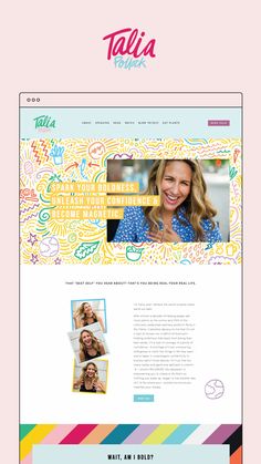 the website design for talia