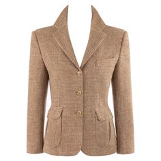 Tweed Suits, Jacket Brands, Fall Looks, Colored Blazer, Blazer Coat, Button Up, San Francisco, Coats Jackets, Ralph Lauren