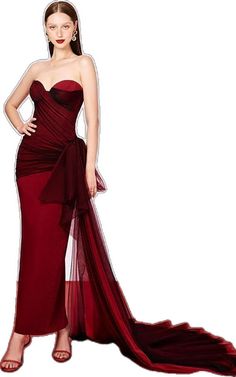 Elegant Corset Dress With Sweep Train For Prom, Evening Corset Dress With Sweetheart Neckline And Sweep Train, Elegant Red Tulle Evening Dress, Sweetheart Neckline Gown For Prom Season, Sweetheart Neckline Evening Dress For Gala, Elegant Tulle Gown With Sweetheart Neckline, Elegant Red Tulle Gown, Elegant Tulle Maxi Evening Dress, Elegant Tulle Maxi Length Evening Dress