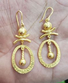 -PRODUCT TYPE - GOLD VERMEIL ANCIENT ROMAN EARRINGS -MATERIAL - SILVER -PURITY - 925 -TOTAL WEIGHT - APPROX - 9.560 GRAMS -Minimal & Simple, Dainty Sterling Silver Dangle Earring, Understated Luxury. - Delicate Sterling Silver Earring. - 24k Gold Vermeil earring. - Made to order, just for you. -This is a whole new creation by Anirudh Gems artisans. This item is made in silver with 24k gold vermeil. We have given a structural look in this earring which has made it minimalist. You can wear in Handmade Gold Linear Earrings, Modern Gold Linear Earrings For Gift, Handmade Gold Teardrop Linear Earrings, Gold Round Danglers As Gift, Handmade Teardrop Gold Linear Earrings, Gold Round Danglers For Gift, Gold Danglers As Gift, Yellow Gold Danglers For Gift, Gift Yellow Gold Danglers