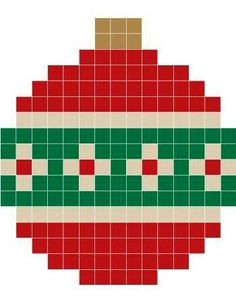 an ornament made up of squares and stripes