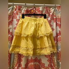 Shein Yellow Skirt Never Worn! Just Did Not Like How It Looked On Me. Yellow Tiered Mini Skirt With Lining, Shein Skirts, Main Squeeze, Yellow Skirt, Lemon Meringue, Meringue, Womens Skirt, That Look, Lemon