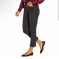 Banana Republic Slim Straight Cropped Black Pants! Perfect To Go To The Office Or Going Out! Angled Welt Pocket Detail Stretch Twill Zip And Button Closure Cotton Rayon Spandex Brand New With Tags Stretch Pants For Office Wear In Fall, Fitted Capris For Fall Workwear, Fitted Capris For Workwear In Fall, Office Wear Straight Leg Stretch Bottoms, Stretch Trousers For Office Wear, Fall Workwear Capris With Pockets, Stretch Straight Capris For Work, Office Wear Stretch Bottoms With Straight Leg, Tapered Leg Capris For Workwear