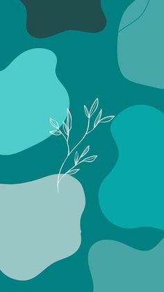 a green and white abstract background with some plants in the foreground, on top of blue water