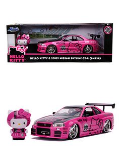 a hello kitty car is in the box