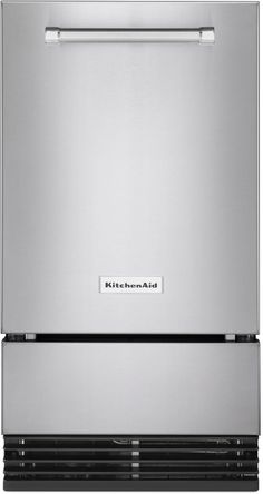 a stainless steel dishwasher with the word kitchen aid on it's side