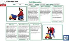 an image of children's activities in the child development manual, including toys and books