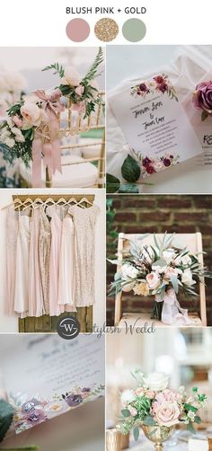 pink and gold wedding color scheme