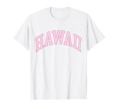 PRICES MAY VARY. Retro Preppy pink Hawaii Honolulu Beach design for women, teen girls Cute Hawaii Honolulu retro design for teen girls, women. Preppy trendy classic y2k aesthetic. Lightweight, Classic fit, Double-needle sleeve and bottom hem Trendy Pink T-shirt For The Beach, Pink Hawaiian T-shirt For Vacation, Cute Pink T-shirt For Beach Season, Pink Hawaii, Pink Cotton Beachy T-shirt, Pink Hawaiian Beach T-shirt, Honolulu Beach, Retro Preppy, Hawaii Honolulu