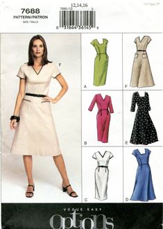 a woman's dress and top sewing pattern