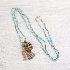 Necklaces Endless Possibilities Skull Necklace JN680 Handmade Turquoise Tassel Necklace In Bohemian Style, Spiritual Festival Jewelry With Tassels, Turquoise Beaded Necklaces With Tassels For Gift, Handmade Turquoise Tassel Necklace Bohemian Style, Spiritual Tassel Necklaces For Festivals, Turquoise Tassel Necklaces For Festivals, Bohemian Turquoise Necklaces With Tassels, Turquoise Tassel Necklace For Festival, Handmade Spiritual Tassel Necklace For Festivals