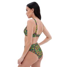 Fantastical Jungle Mandala Bikini: A Vibrant and Symmetrical Pattern Design featuring Whimsical and Colorful Imaginary Plants and Creatures.Transform your wardrobe with this stunning pattern design, perfect for an all-over print on a Bikini! The "Fantastical Jungle Mandala Bikini" features an intricate mandala that showcases the radial symmetry of whimsical and colorful imaginary plants and creatures, creating a mesmerizing and eye-catching effect.The mandala at the center of the design draws on Multicolor High-waist Beachwear Swimwear, Multicolor High Waist Swimwear For Beach, Multicolor High Waist Beachwear Swimwear, High-waist Multicolor Swimwear For Beach Season, Multicolor High Waist Swimwear For Beach Season, High Waist Multicolor Swimwear For Beach Season, High Waisted Floral Print Beachwear Swimwear, Multicolor High Waist Tankini For Beach Season, High Waist Multicolor Tankini For Beach Season