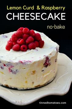 lemon curd and raspberry cheesecake no - bake