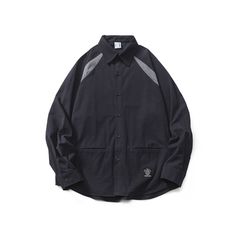 Gray Long Sleeve Shirt For Streetwear, Black Cotton Techwear Shirt, Urban Style Relaxed Fit Long Sleeve Tops, Gray Relaxed Fit Long Sleeve Shirt, Techwear Short Sleeve Cotton Shirt, Short Sleeve Cotton Techwear Shirt, Techwear Long Sleeve Cotton Shirt, Long Sleeve Techwear Tops For Streetwear, Long Sleeve Cotton Techwear Shirt