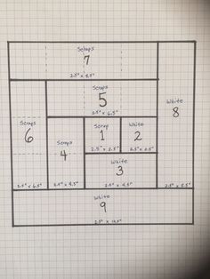 the floor plan for an office building is shown in black and white, as well as numbers