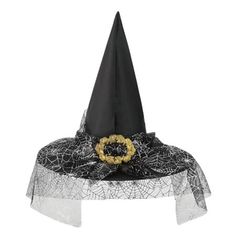 Halloween Black Witch Lace Hat Festival Party Sharp Cornered Wide Hat Features: Classic Witch Hat Paired with lace mesh, satin ribbon is even more eye-catching Unique design makes you more attractive Make your style more outstanding Scope of application: Halloween, costume parties, various entertainment activities Product Description: Item type: Hat Style: Fashionable Material: Polyester Package includes: 1 hat Size:Free Size Size.:Free Size Length:38cmHeight:35cm Color: Silver. Halloween Costumes Witch, Wide Hat, Witch Accessories, Wizard Costume, Lace Hat, Lace Fancy, Black Witch Hat, Halloween Witch Decorations, Witch Halloween Costume