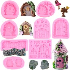 various molds for making fairy houses