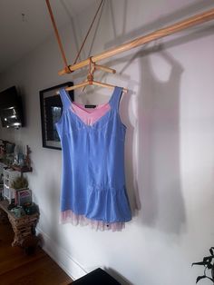 This dress is super simple yet unique and is an understated vintage piece that has some fun details like a spring cord lock to adjust the fit of the hem and a pink tulle neckline and slip underneath. This dress fits quite small, as the original size is T2, but I am an XS and it fit well, but I could see it fitting an XXS better Tulle Neckline, Great Falls, Pink Tulle, Babydoll Dress, Have Some Fun, Super Simple, Dress Clothes For Women, Baby Dolls, Favorite Outfit